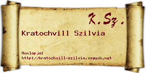 Kratochvill Szilvia névjegykártya